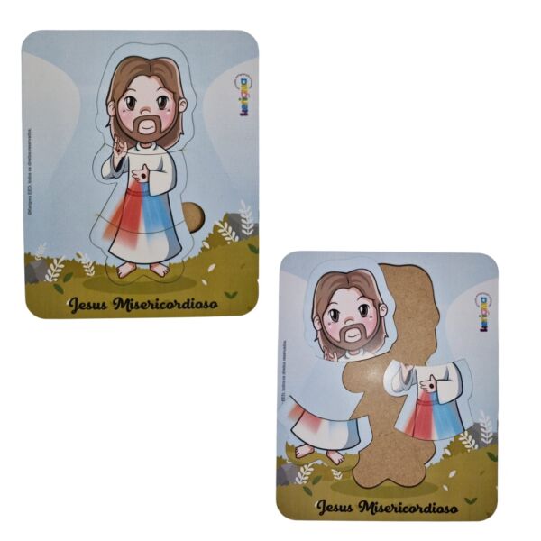 QUEBRA-CABEÇA BABY 3 peças Jesus Misericordioso
