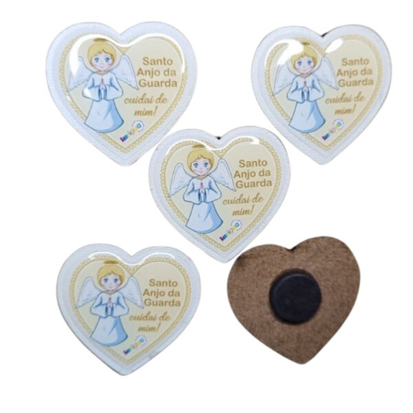 Imã de Geladeira Coração - Santo Anjo da Guarda