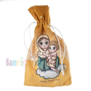 TERÇO INFANTIL COLOR. COM SAQUINHO ESTAMP. - PERSONALIZADO - MÃE RAINHA